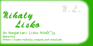 mihaly lisko business card